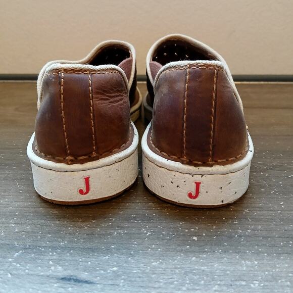 Justin casual slip on western leather shoes in walnut Size 5.5 - Picture 4 of 6